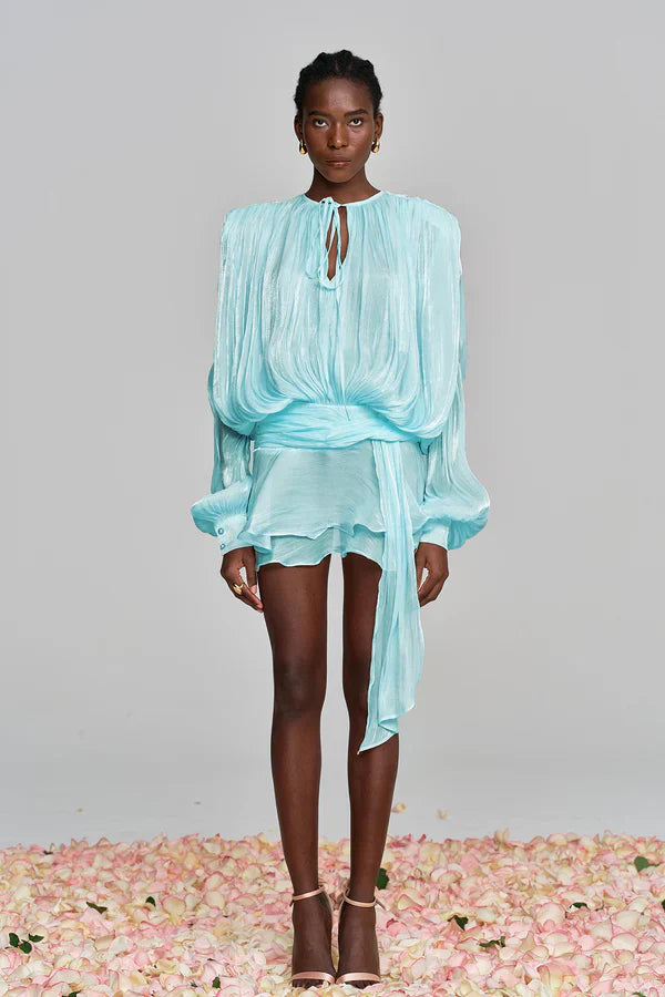 Women's Balloon Sleeve Mini Dress