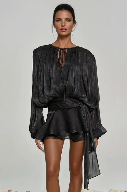Women's Balloon Sleeve Mini Dress