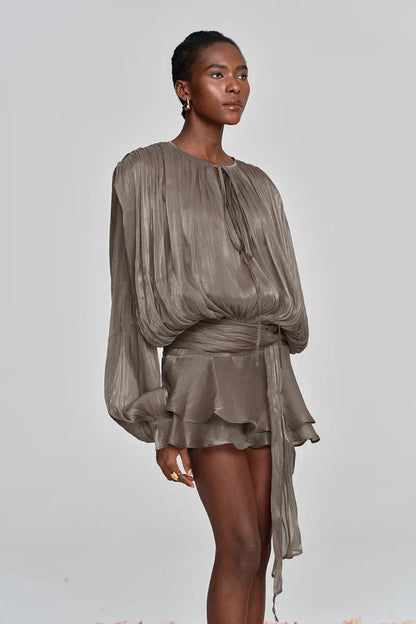 Women's Balloon Sleeve Mini Dress