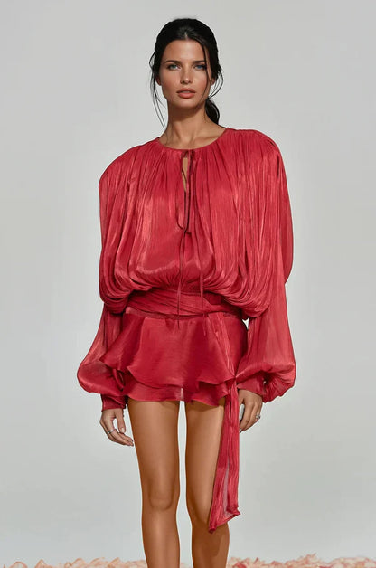 Women's Balloon Sleeve Mini Dress