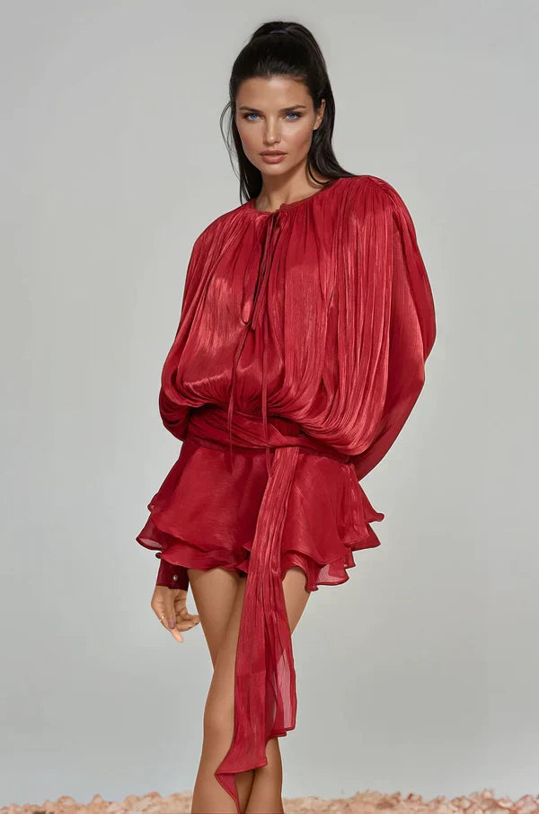 Women's Balloon Sleeve Mini Dress