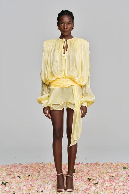 Women's Balloon Sleeve Mini Dress