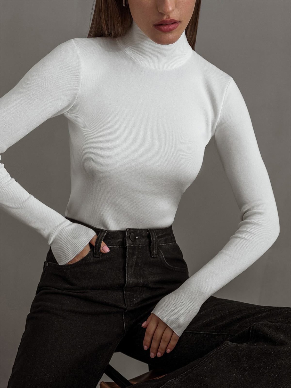 Women’s Spring Mock Neck Top