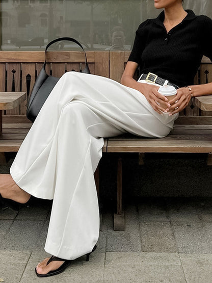 Women's Wide Leg Relaxed Trousers