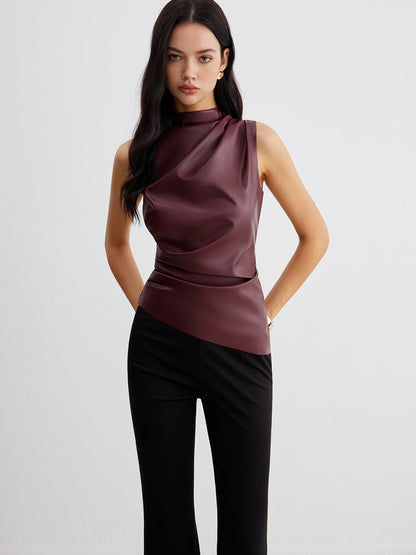 Women’s Sleeveless High Neck Top