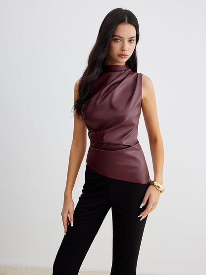 Women’s Sleeveless High Neck Top