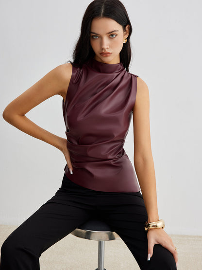 Women’s Sleeveless High Neck Top