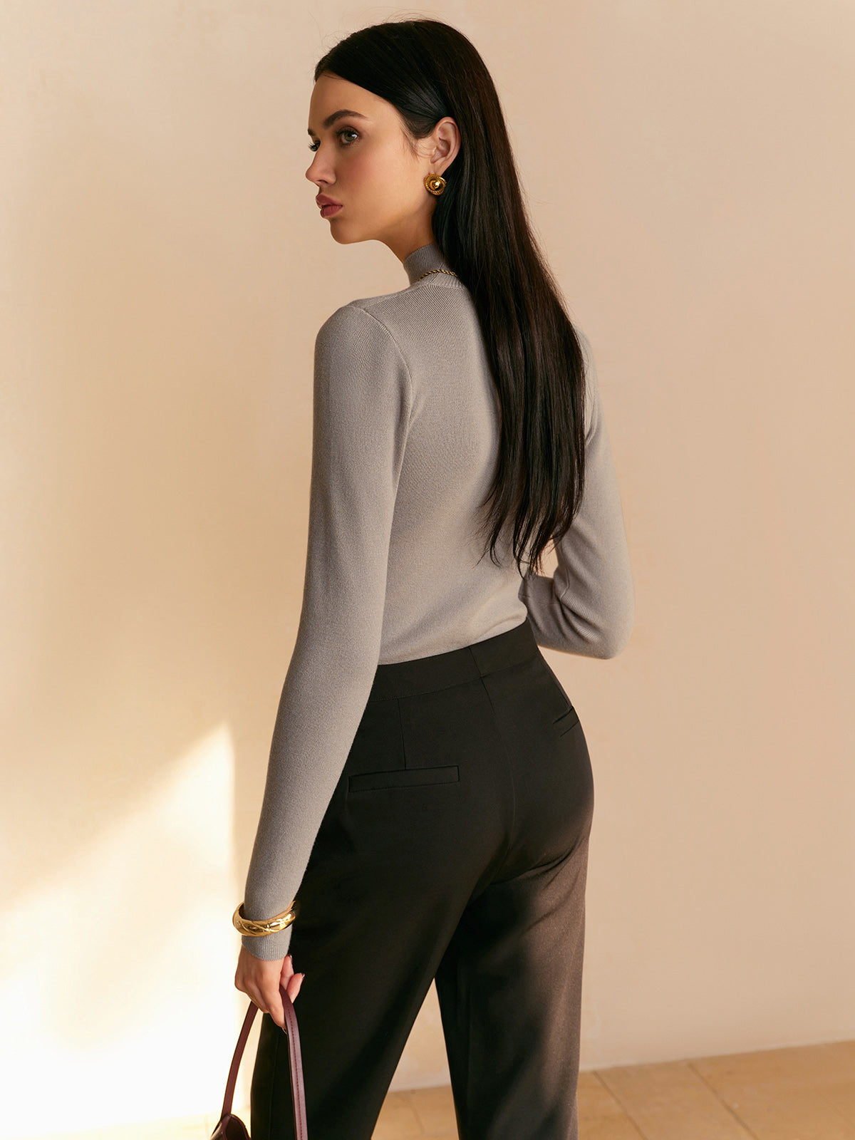 Women’s Spring Mock Neck Top