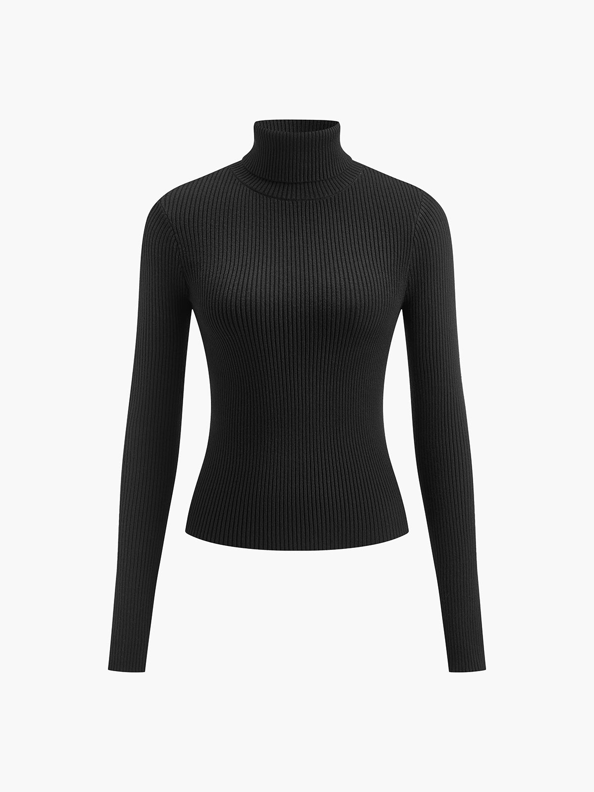 Women’s Minimalist Slim Turtleneck Top
