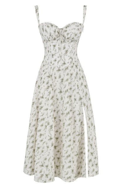 Women's Corset Bodice Midi Dress