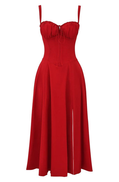 Women's Corset Bodice Midi Dress