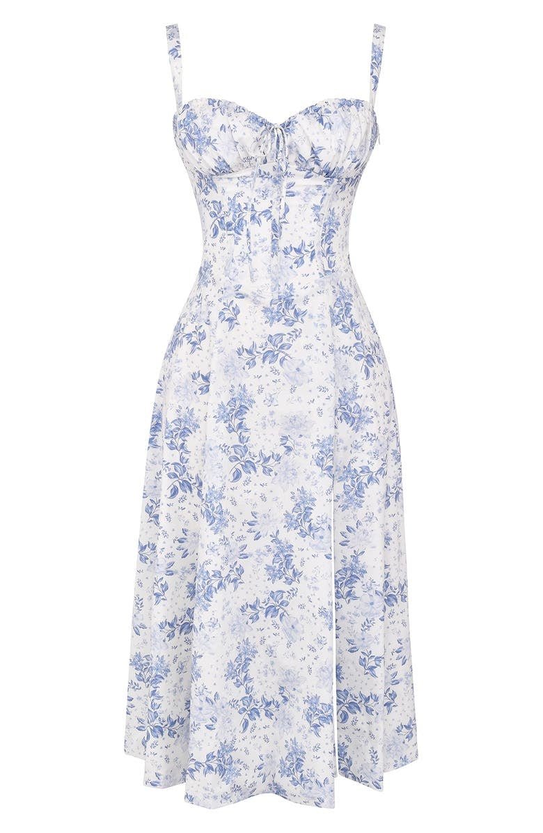 Women's Corset Bodice Midi Dress