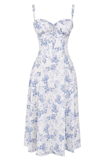 Women's Corset Bodice Midi Dress