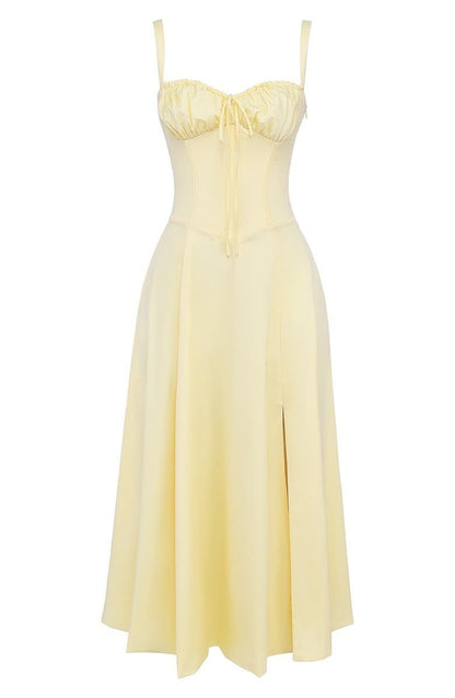 Women's Corset Bodice Midi Dress