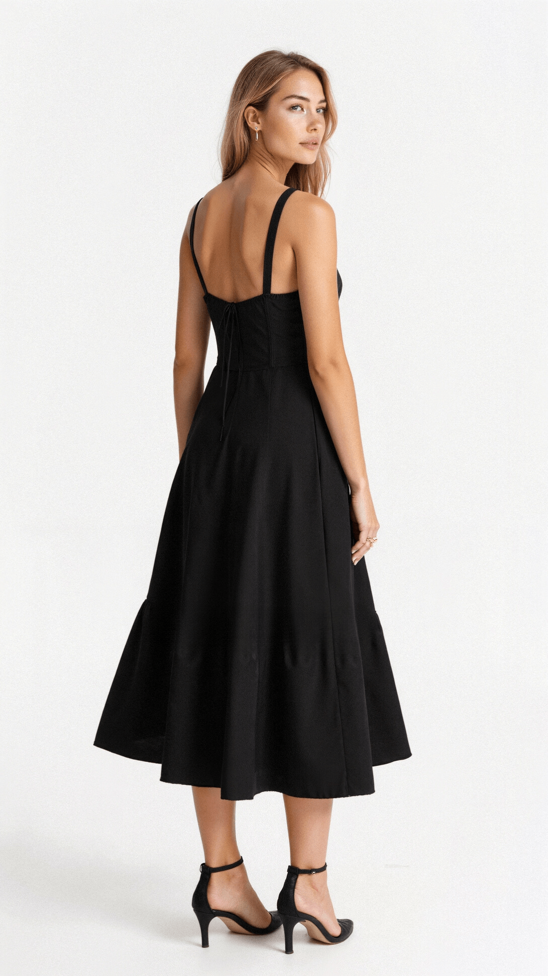 Women's Corset Bodice Midi Dress