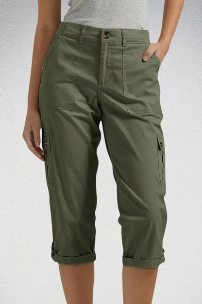 Women's Cargo Roll-Up Hem Trousers