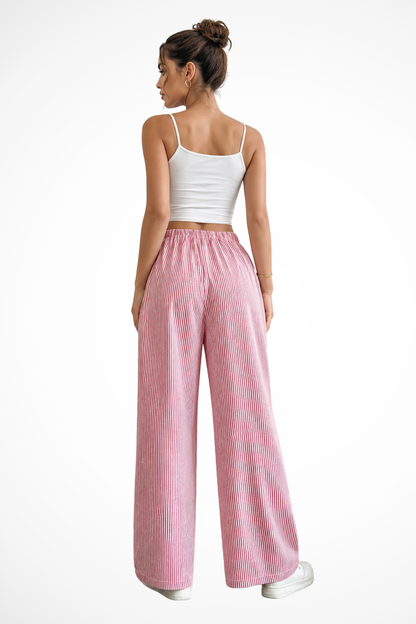 Women's Striped Drawstring Trousers