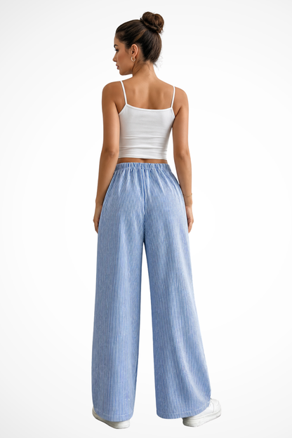 Women's Striped Drawstring Trousers