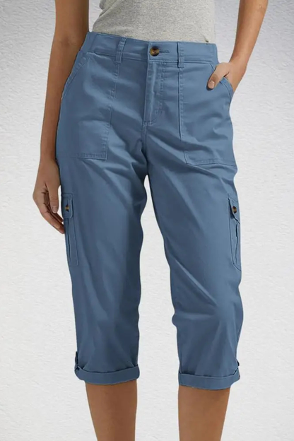 Women's Cargo Roll-Up Hem Trousers