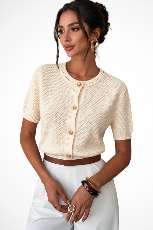 Women's Cropped Knit Summer Top