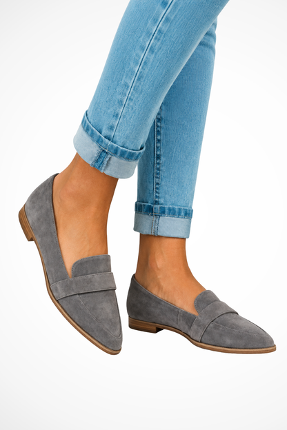 Women's Pointed Toe Suede Loafers