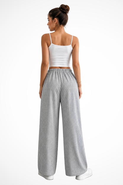 Women's Striped Drawstring Trousers