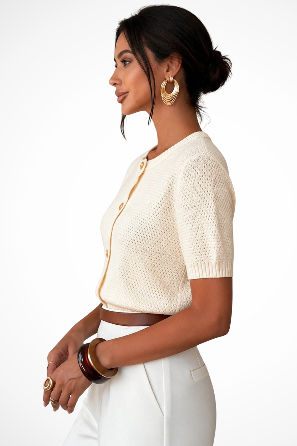 Women's Cropped Knit Summer Top