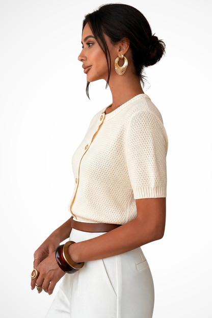 Women's Cropped Knit Summer Top
