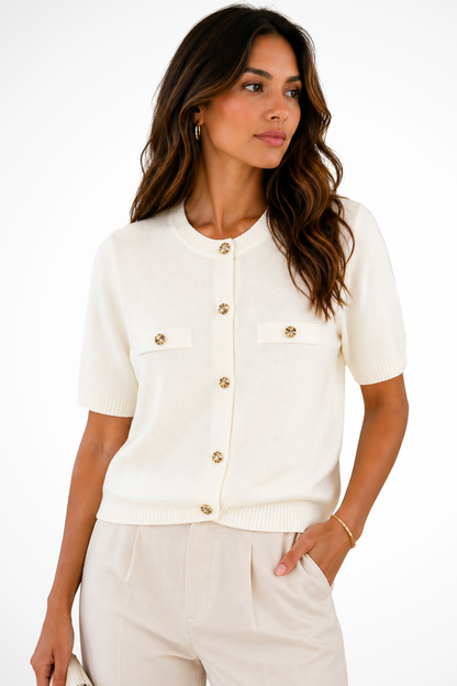 Women's Chic Knit Summer Blouse