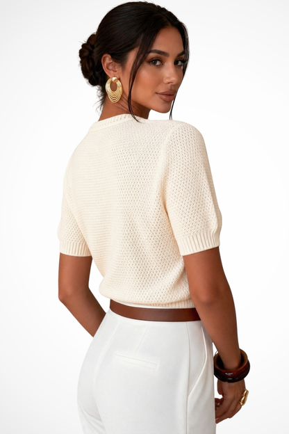 Women's Cropped Knit Summer Top