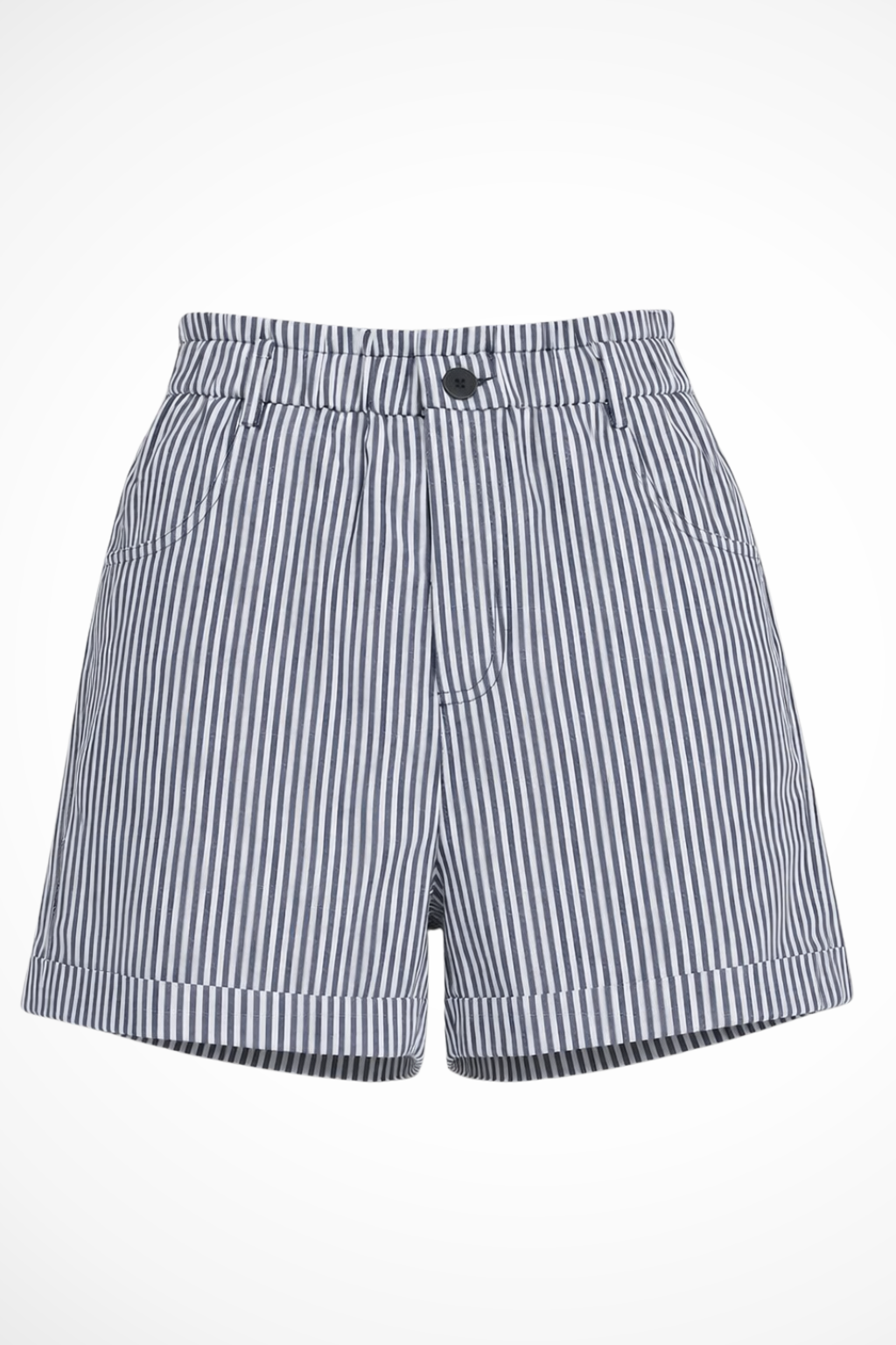 Women's Striped High-Waist Tailored Shorts