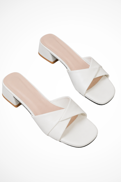 Women's Cross Strap Block Heel