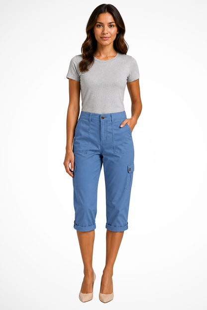 Women's Cargo Roll-Up Hem Trousers