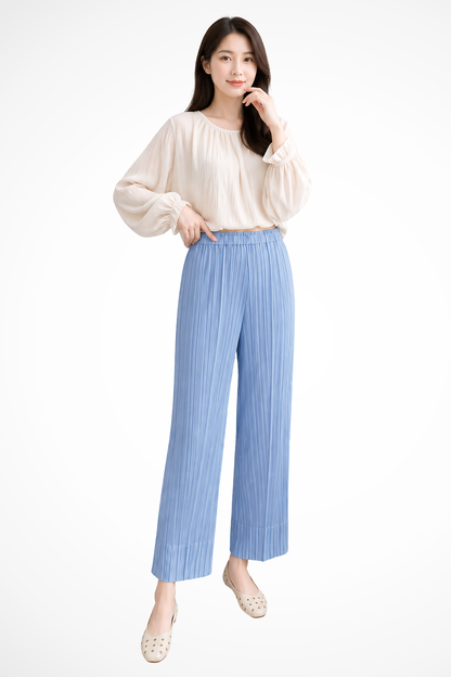 Women's Pleated Elasticated Waist Trousers