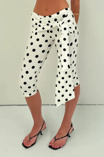 Women's Polka Dot Cropped Trousers