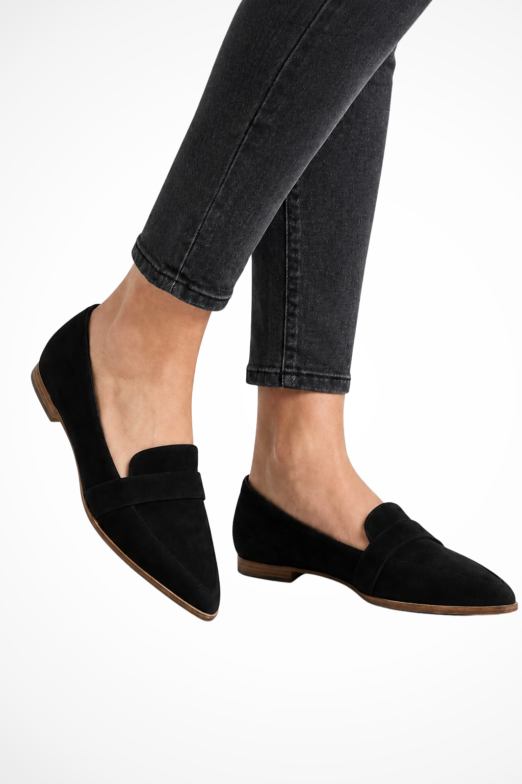 Women's Pointed Toe Suede Loafers