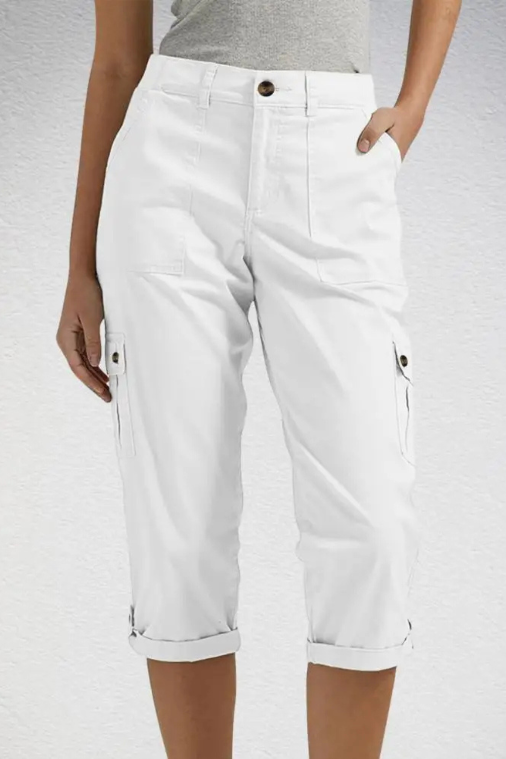 Women's Cargo Roll-Up Hem Trousers