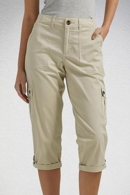 Women's Cargo Roll-Up Hem Trousers