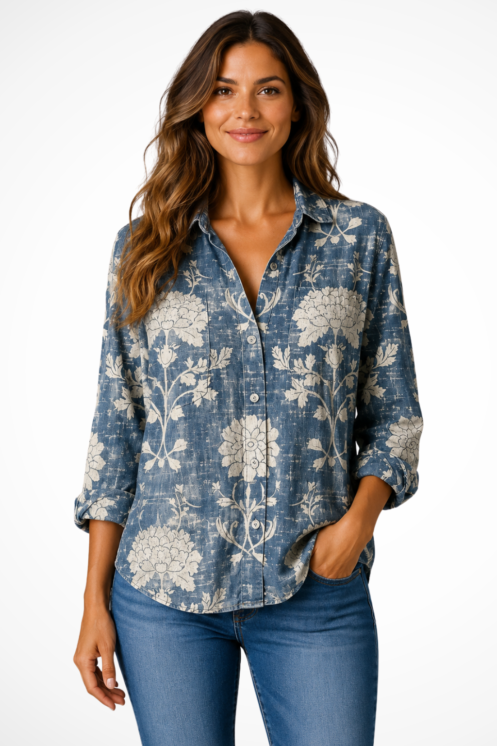 Women's Bandana Print Boho Blouse