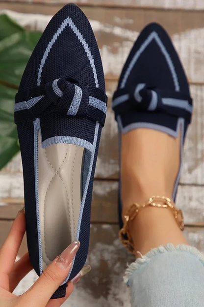 Women's Knit Bow Detail Flats