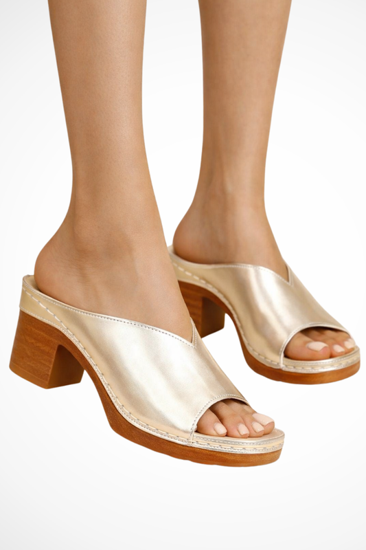 Women's Open Toe Heel Mules