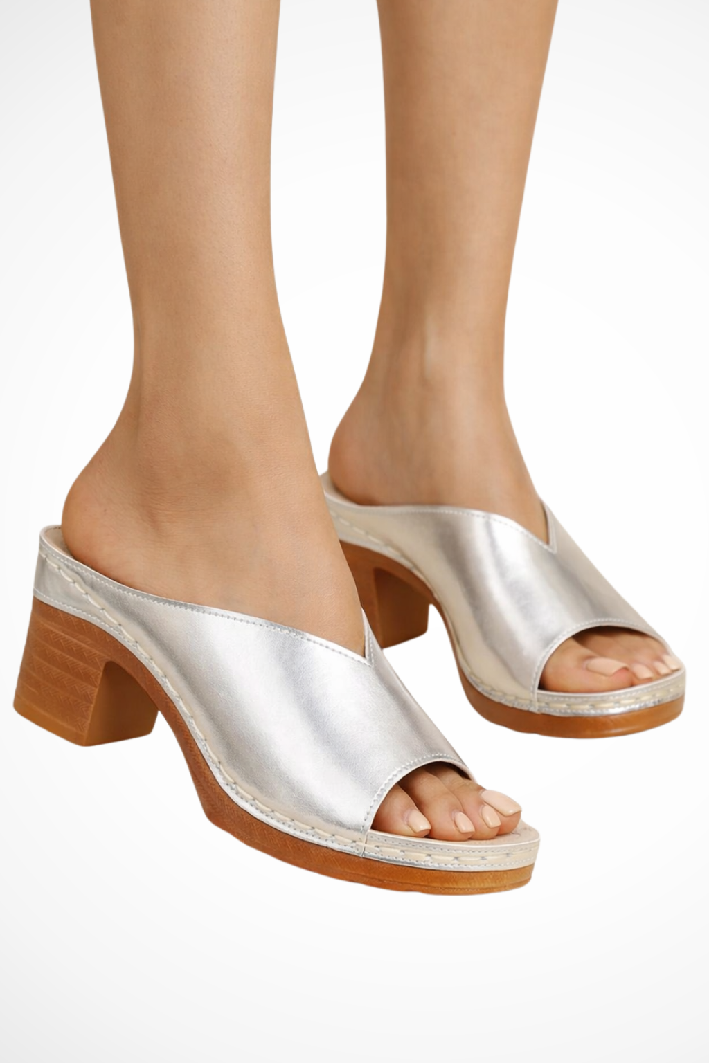 Women's Open Toe Heel Mules