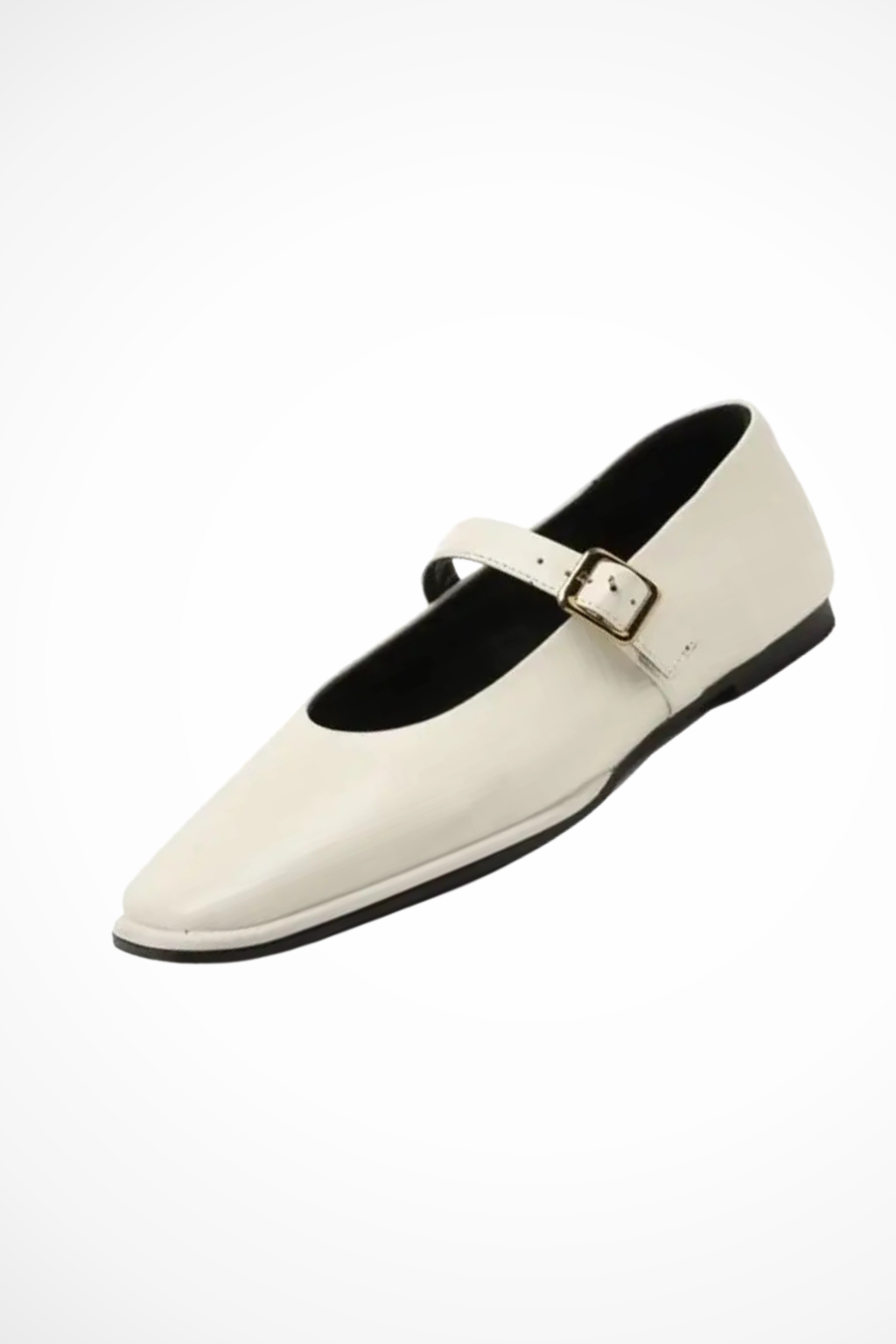Women's Square Toe Buckle Flats