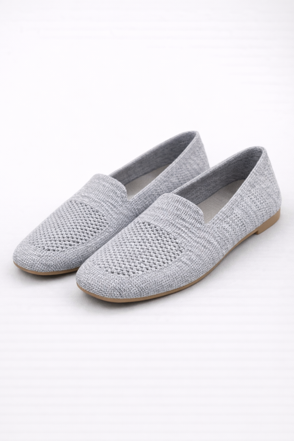 Women's Square Toe Knit Flats