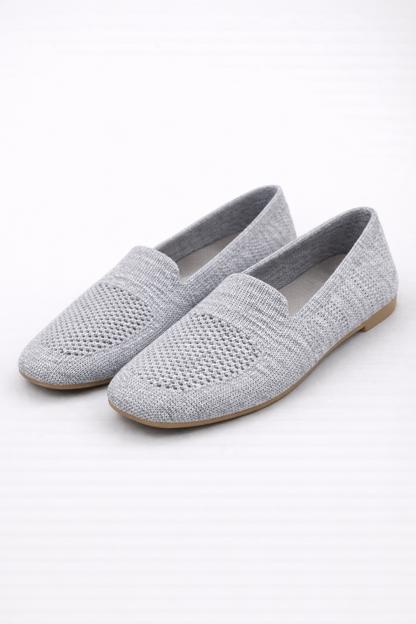 Women's Square Toe Knit Flats