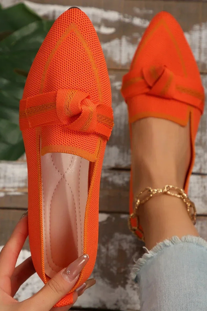 Women's Knit Bow Detail Flats