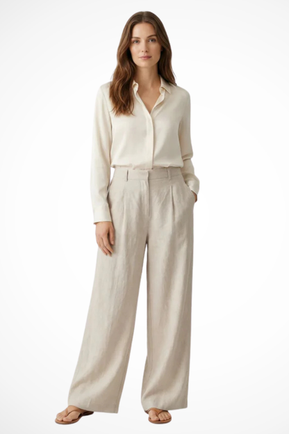 Women's Cropped Pleated Trousers