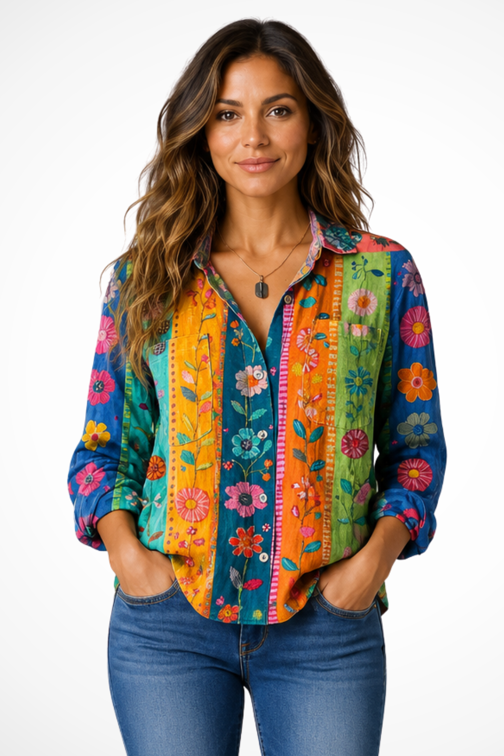 Women's Bandana Print Boho Blouse