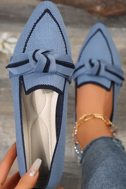 Women's Knit Bow Detail Flats