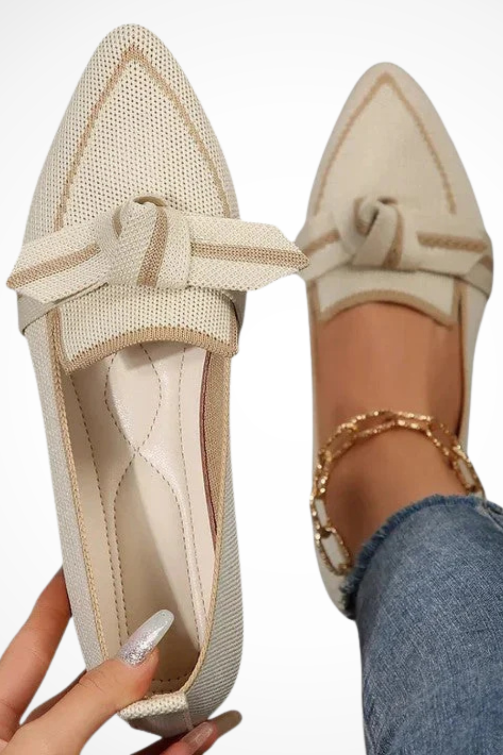 Women's Contrast Trim Flat Loafers
